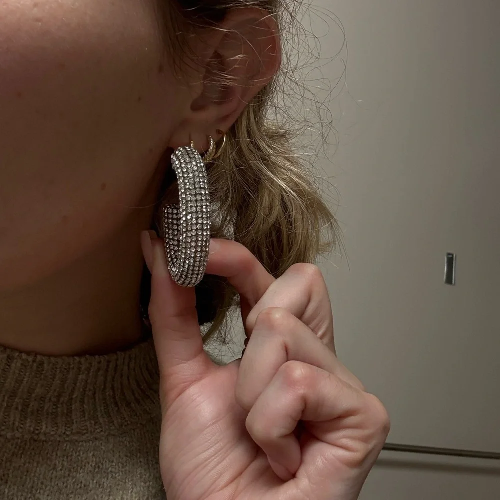 J. Crew Silver Crystal Earrings - Picture 6 of 6